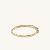 14K Real Yellow Gold Ultra Thin Baguette Stacking Ring