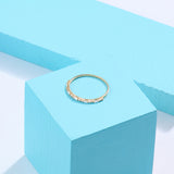 14k Solid Yellow Gold Minimalist Baguette Wedding Ring