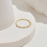 Women's Minimal Diamond Baguette Wedding Ring in 14k Real Gold