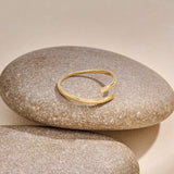 14K Yellow Gold Bypass Stacking Ring