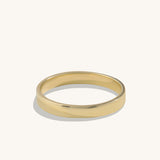 14k Solid Yellow Gold Minimalist Flat Band Ring