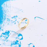 14k Solid Gold Minimalist Flat Band Ring