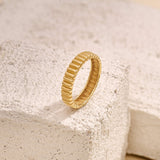 14K Real Gold Charlotte Dome Band Ring