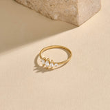 Minimalist Marquise Ring in 14K Gold
