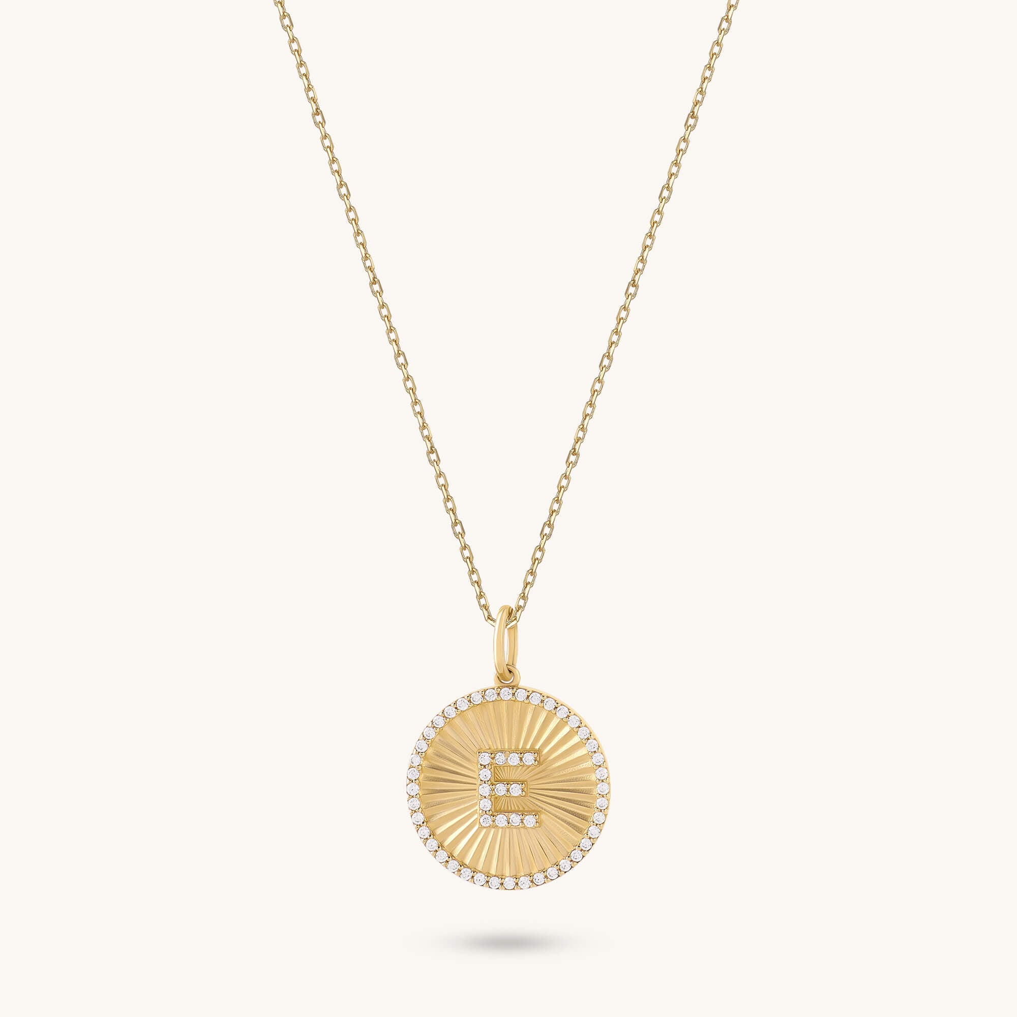 Moissanite Ballerina Letter Necklace in Solid Gold