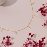 Multi Bar Design Necklace in 14K Solid Gold