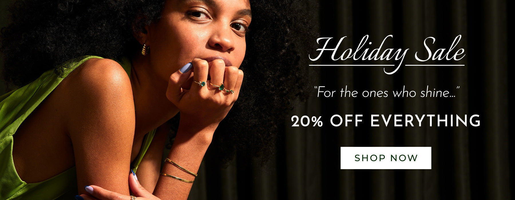 Norm's Holiday Sale 2025 Desktop Slider with Solid Gold Jewelry on Model