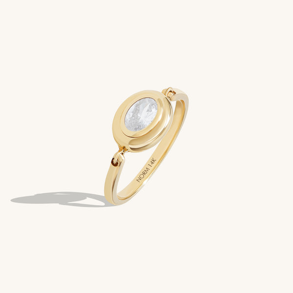 Nova Bezel Ring in 14K Solid Gold