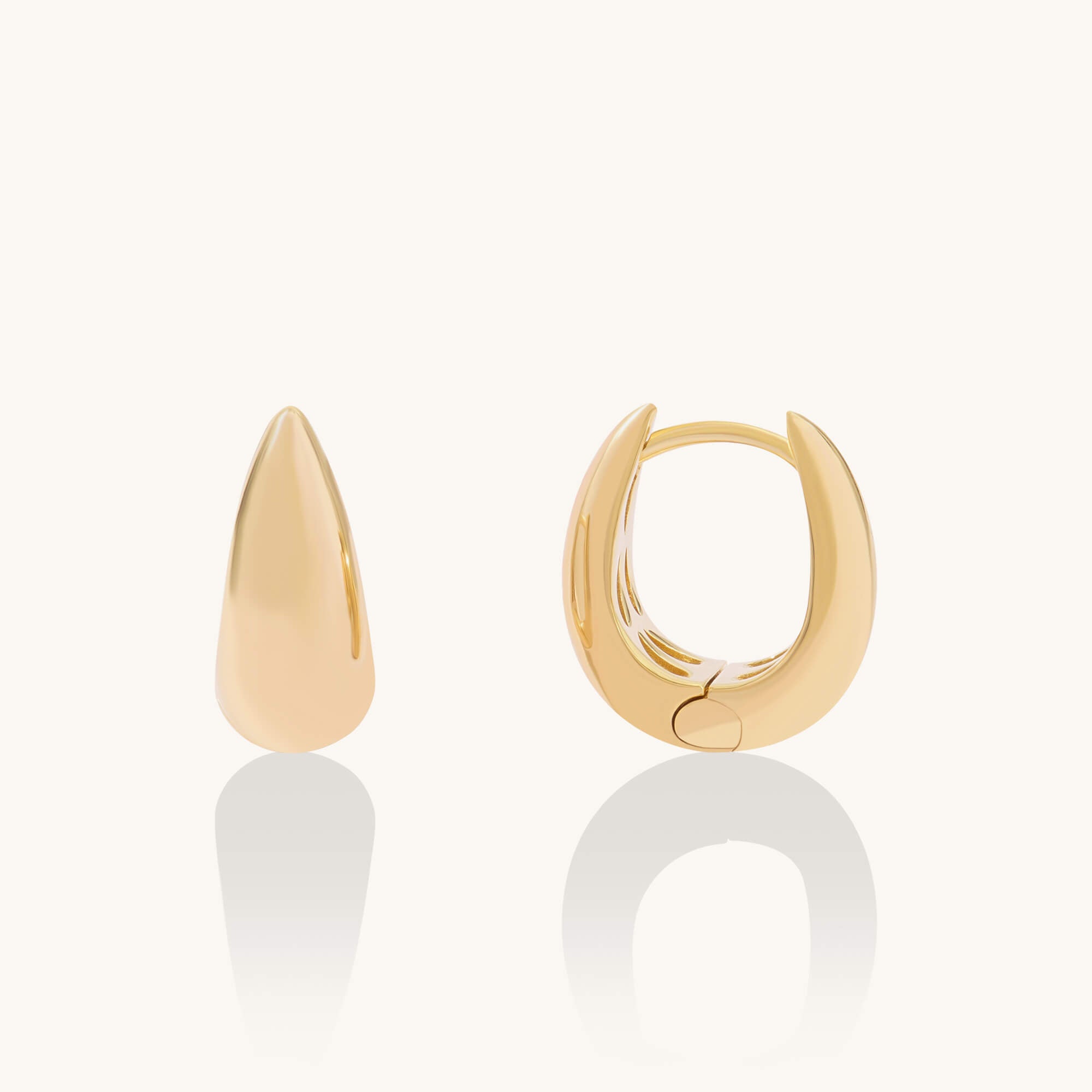 Oval Hoop Earrings in 24K Gold Vermeil