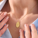Women's Palm Tree Necklace in Gold Vermeil on Solid Silver
