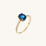 Norm Jewels 0.66 ct Oval Sapphire Ring, 0.16ctw Diamond Accent Ring