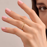 Women's Ovate Ring in 14K Solid Gold