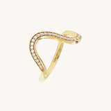 14K Solid Gold Abstract Inspired Statement Ring