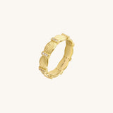 Pave Willow Ring in Solid Gold