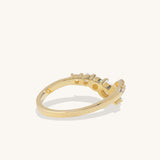 Women's Pear Curve Stacking Ring in 14k Real Gold
