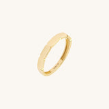 14K Solid Yellow Gold Geometric Premiere Band Ring