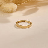 14K Solid Gold Geometric Premiere Band Ring