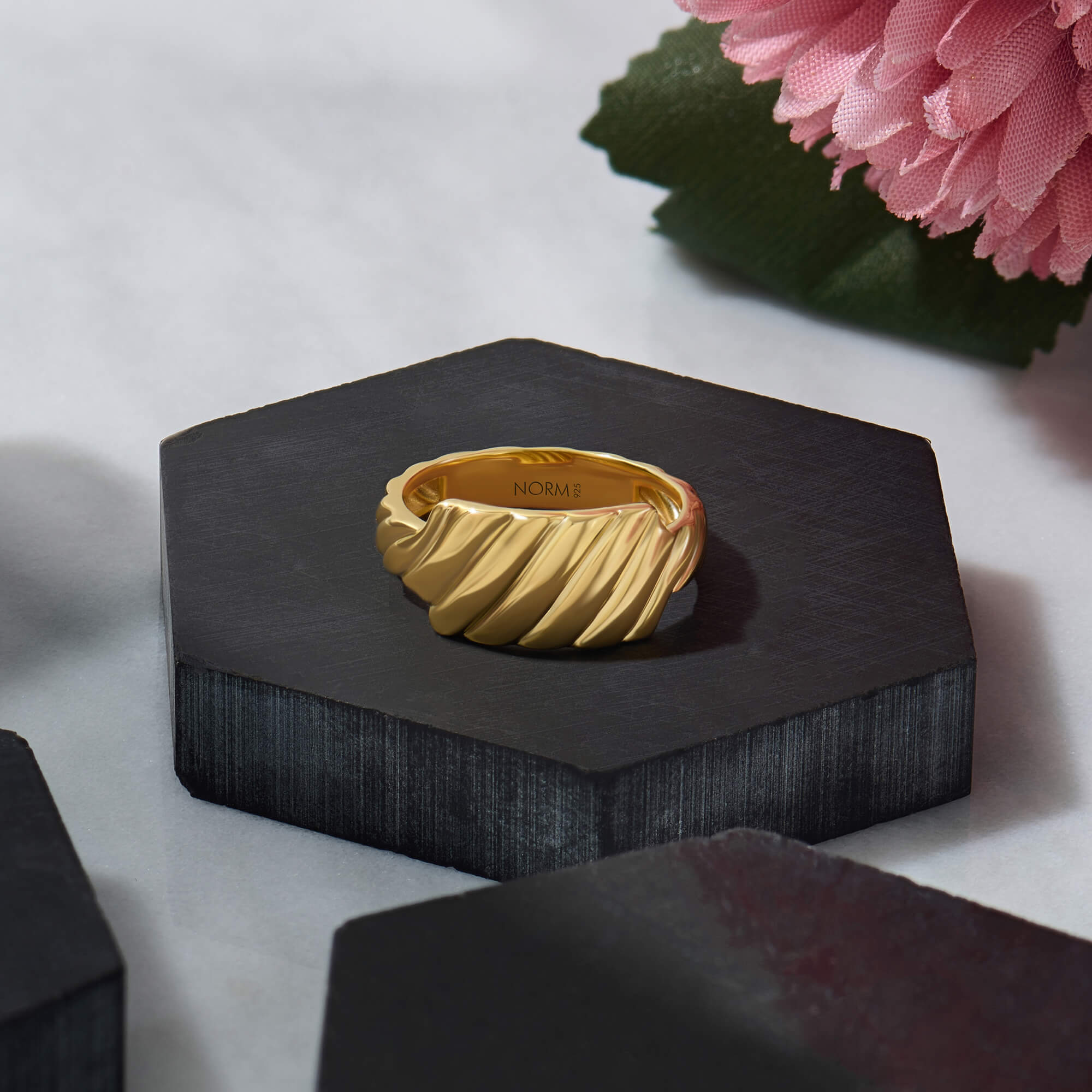 Ripple Statement Ring in Gold Vermeil on Solid Silver