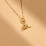 Women's Scorpion Necklace in 14K Gold