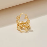 Sculpted Hoop Earrings in 14K Yellow Solid Gold