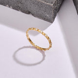 14k Solid Gold Seashell Eternity Stacking Ring