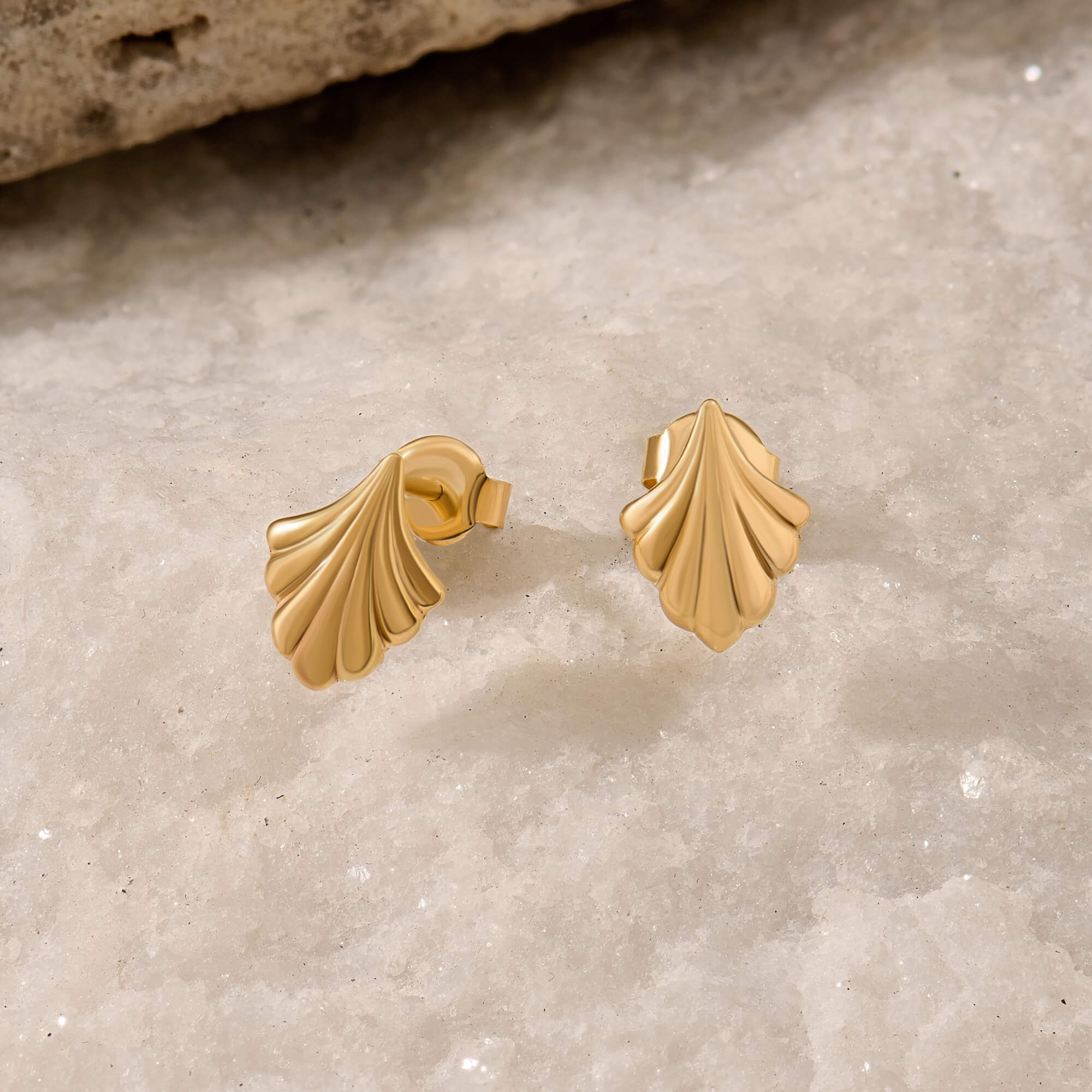 24K Gold Vermeil Seashell Studs