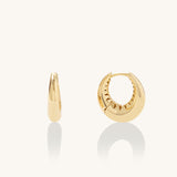 Solar Hoop Earrings in Gold