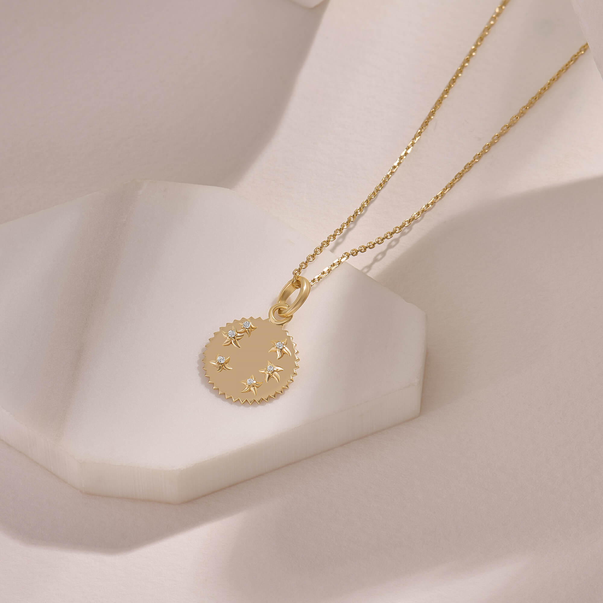 Gold Vermeil Stars Coin Necklace