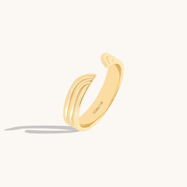 Streamline Open Ring in 14K Solid Gold