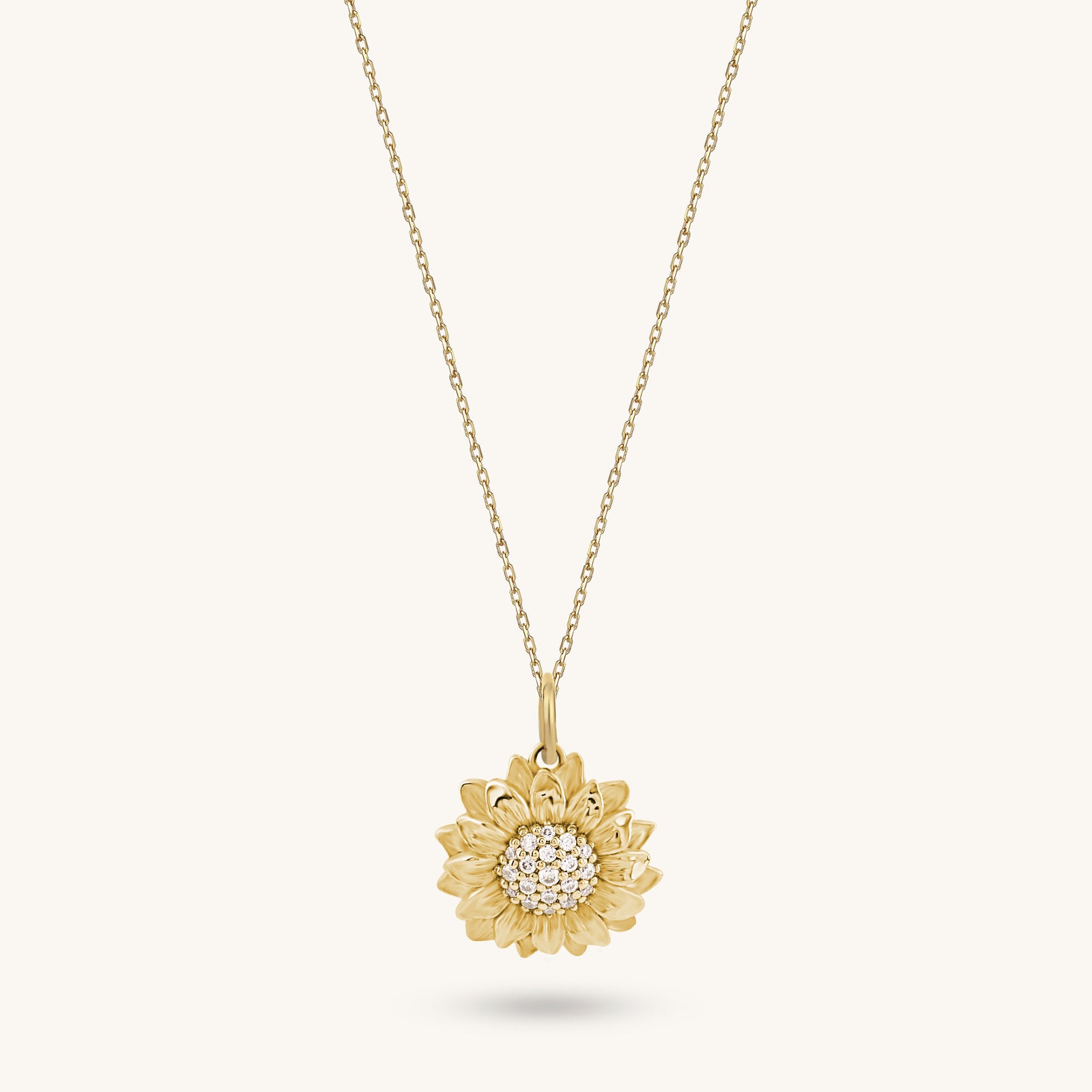 Charm Necklace Sunflower Open Necklace Sunflower Necklace, Two