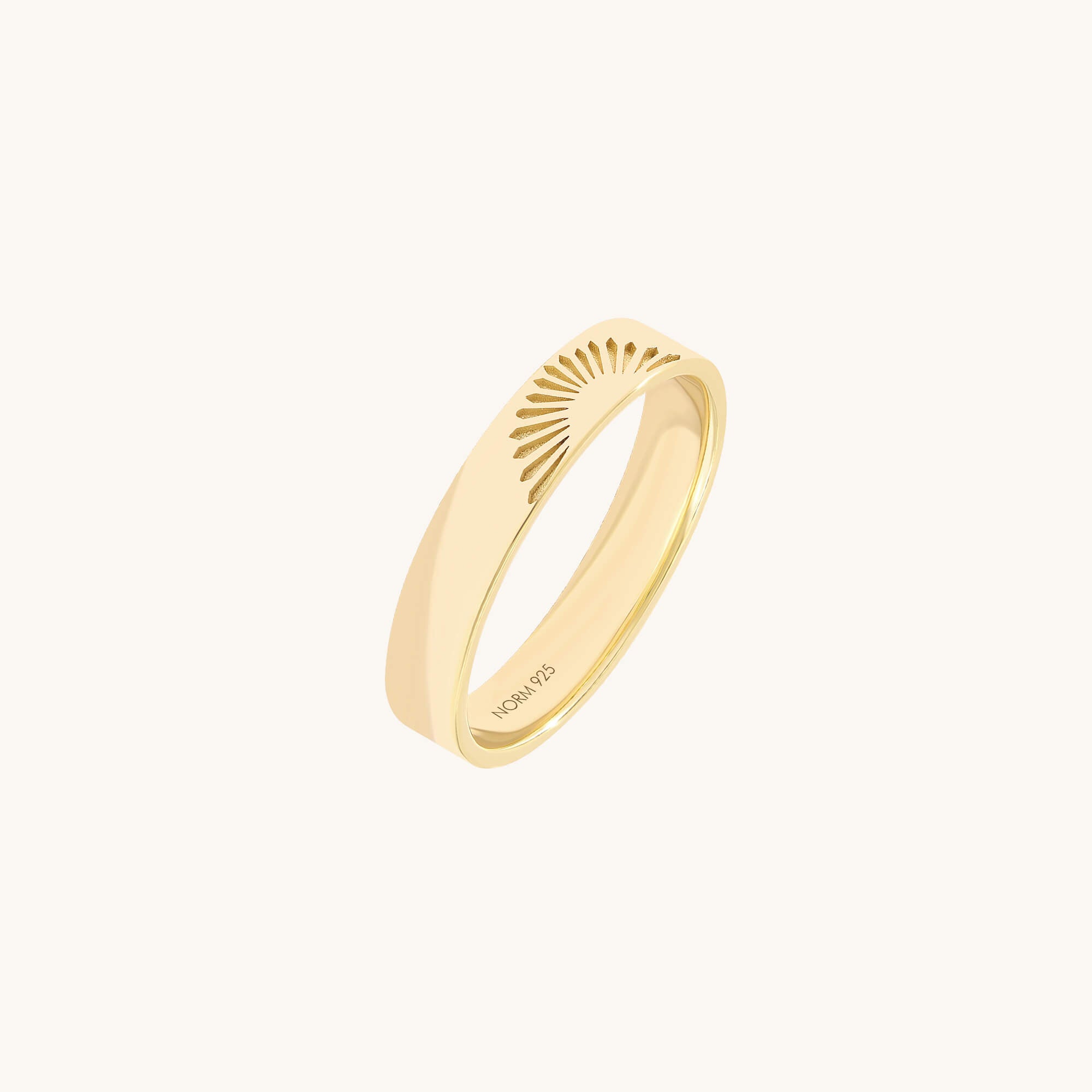 24K Gold Vermeil Sunrise Band Ring