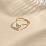 Solid 14K Gold Baguette Curve Bridal Ring