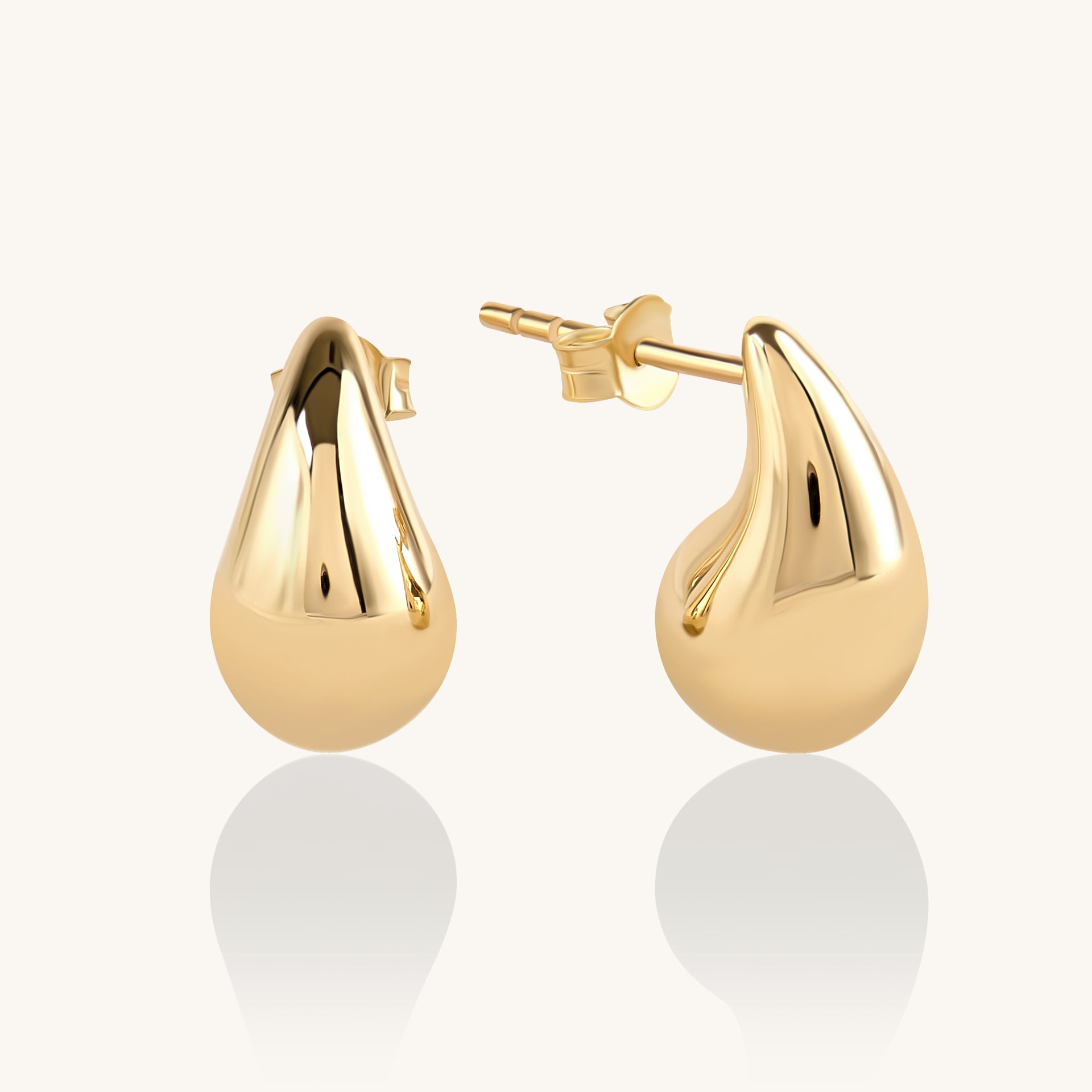 Teardrop Earrings in Gold
