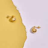 Teardrop Stud Earrings in 14K Gold