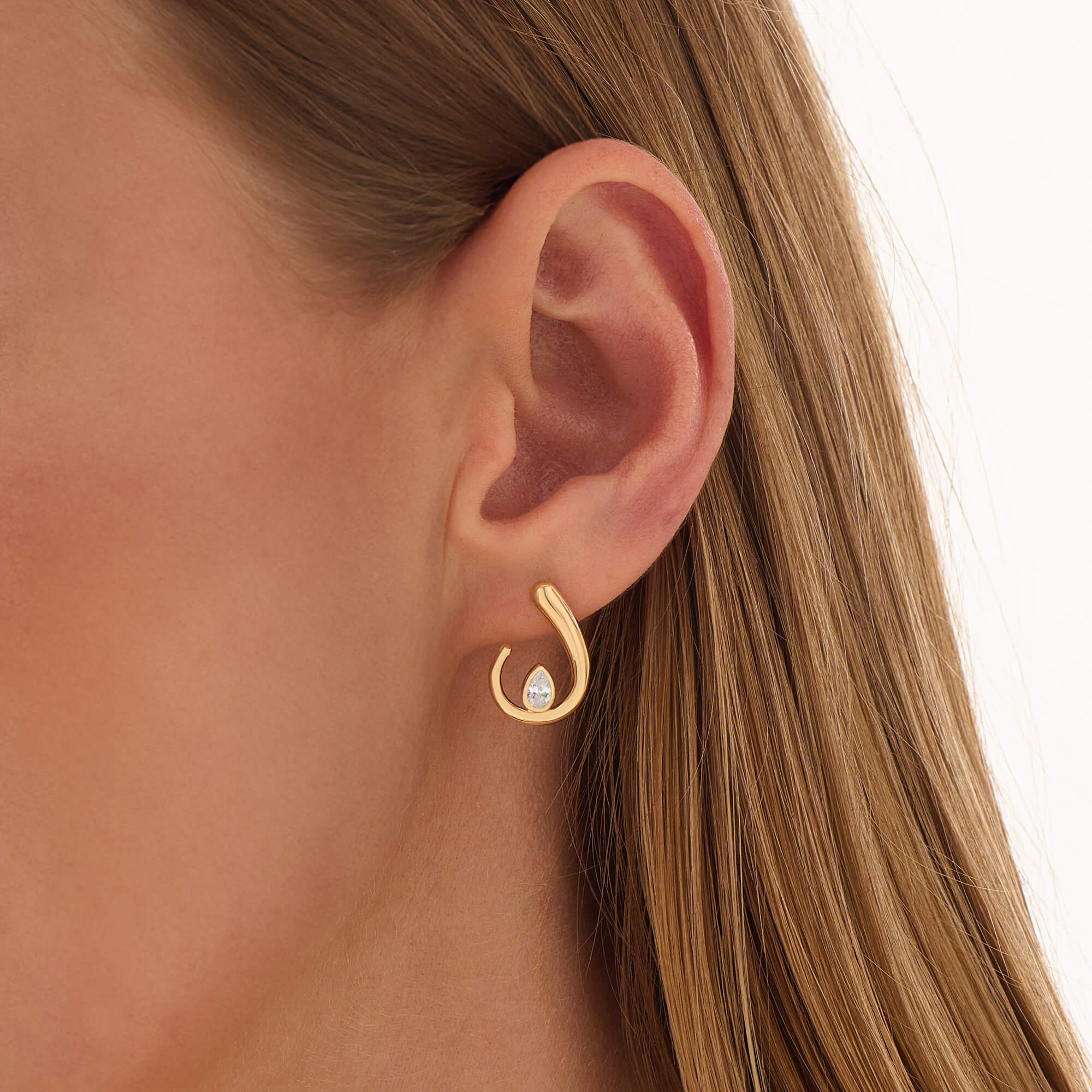 Women's 24K Vermeil Teardrop Loop Earrings