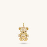Teddy Bear Necklace in Gold