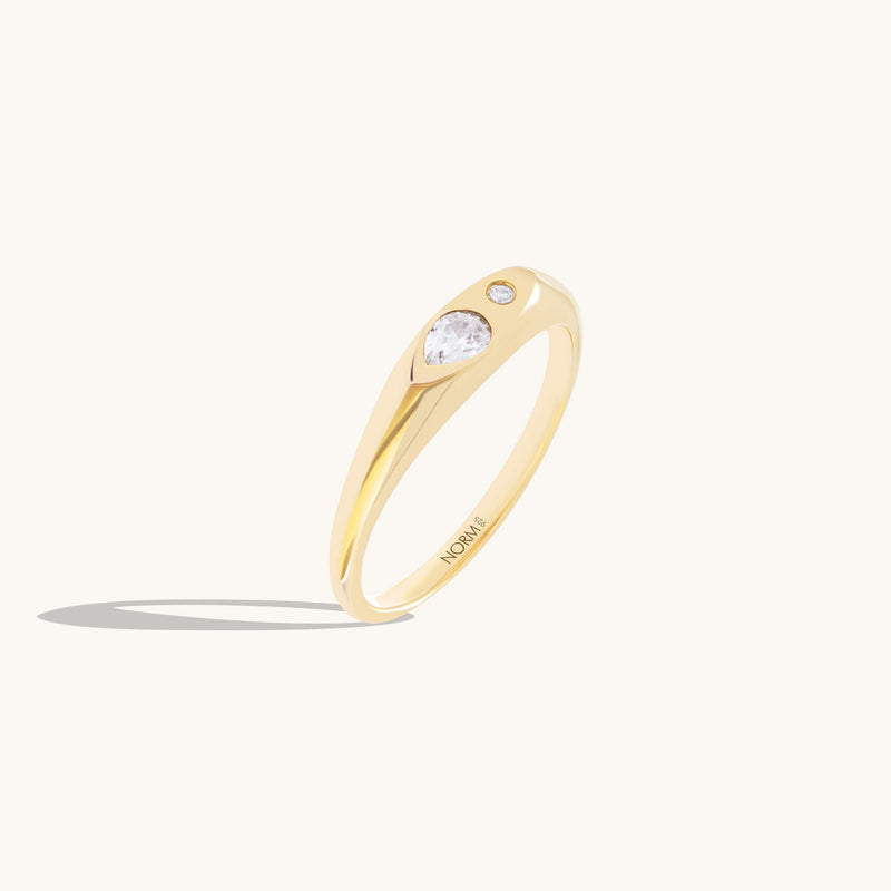 Toi et Moi Ring in 24K Gold Plated Vermeil on 925 Sterling Silver