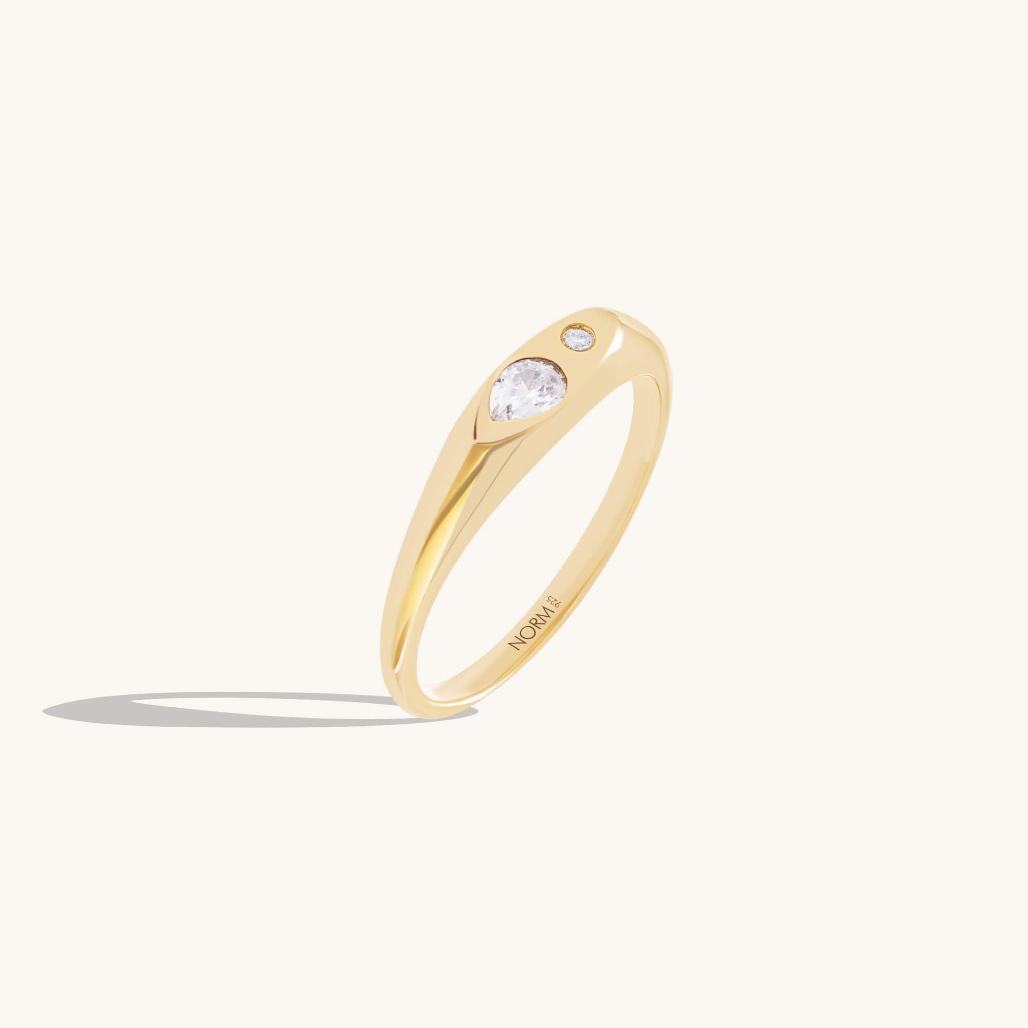 Toi et Moi Ring in 24K Gold Plated Vermeil on 925 Sterling Silver
