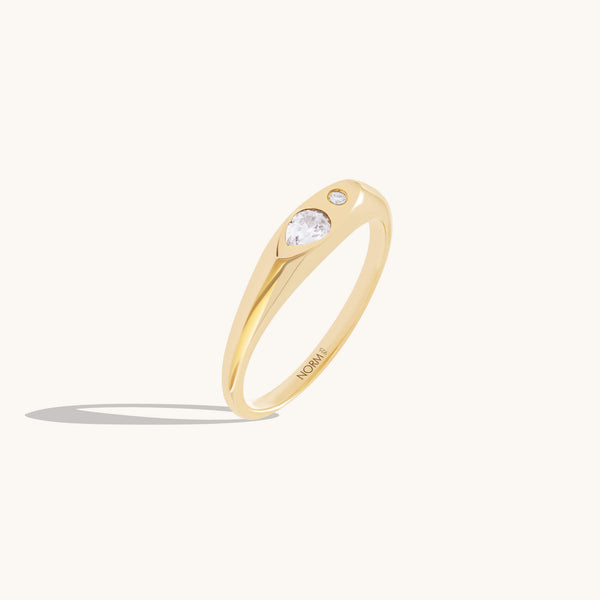 Toi et Moi Ring in 24K Gold Plated Vermeil on 925 Sterling Silver