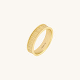 Tree Bark Design 4.70mm Band Ring in 14K Gold