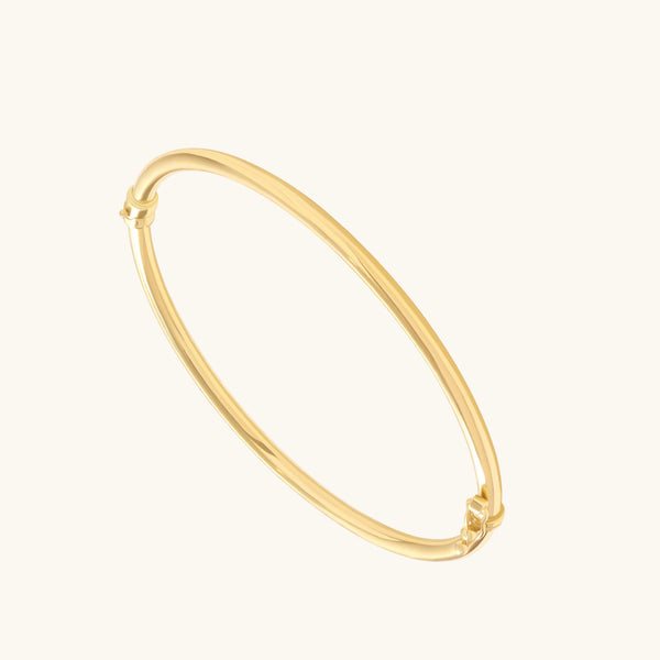 Tube Bangle Bracelet in 14K Solid Gold