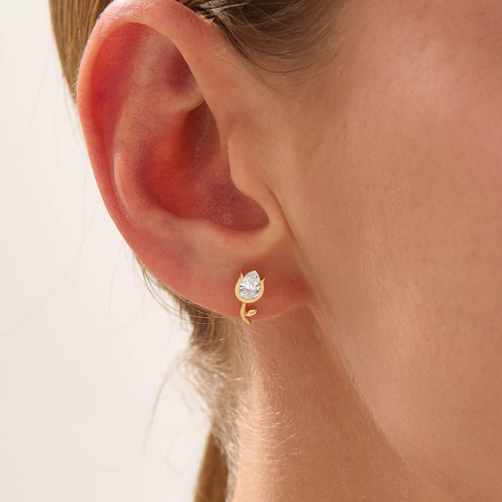 Women's 24K Vermeil Tulip Flower Studs