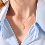 Women's Twelve Point Star Necklace in Yellow Gold Vermeil on Silver