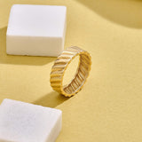 5.80mm Twill Twist Band Ring in 14K Yellow Gold