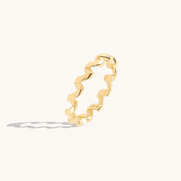 Twirl Ring in 14K Solid Gold