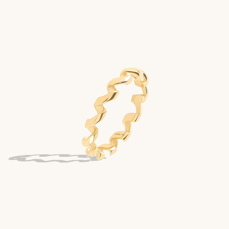 Twirl Ring in 14K Solid Gold