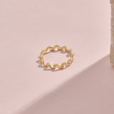 Twirl Ring in 14K Real Yellow Gold