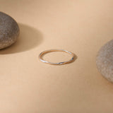 Women's Twisted Ring in 14K Solid White Gold