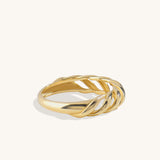 Women's 14k Yellow Gold Twisted Croissant Ring