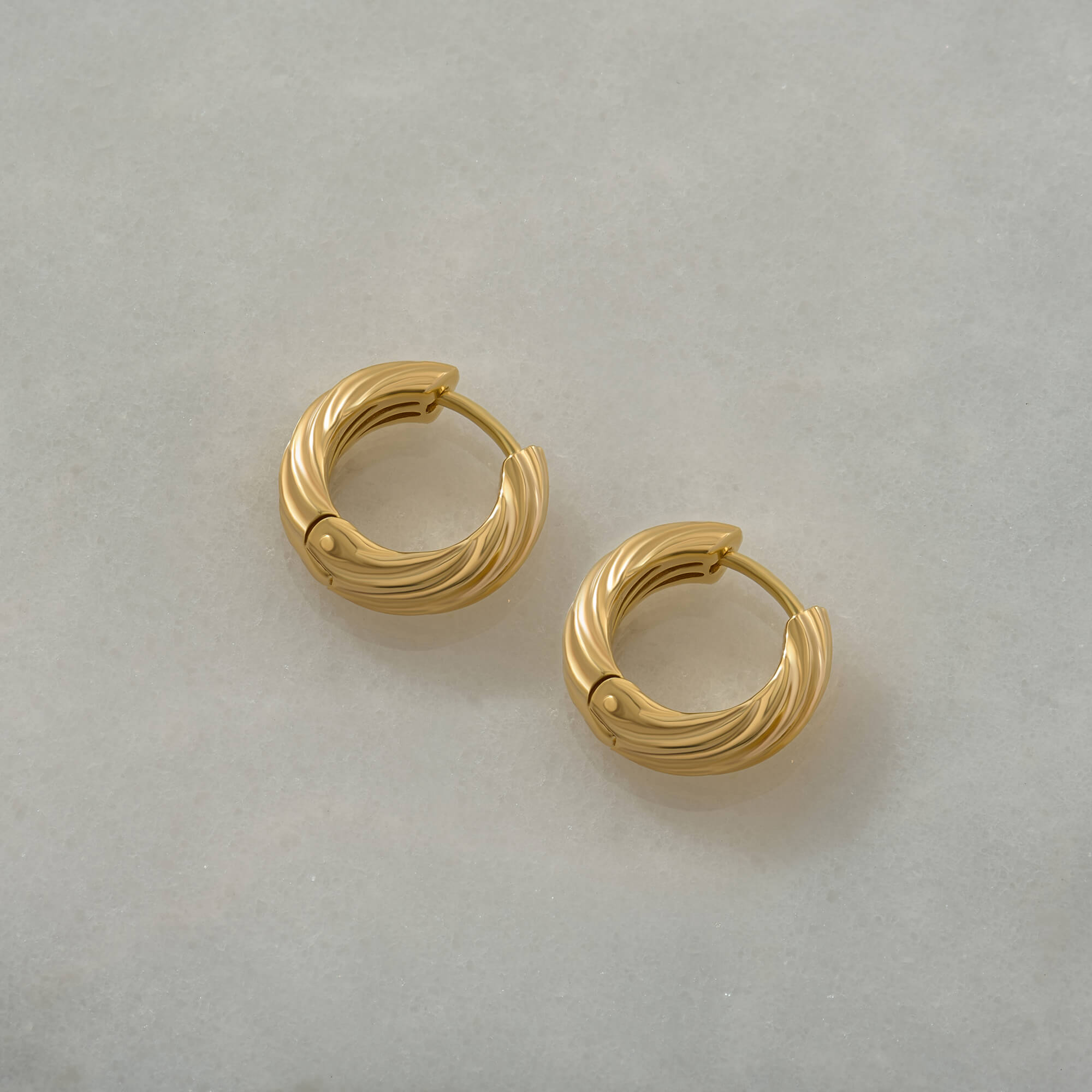 24K Vermeil Twisted Hoops